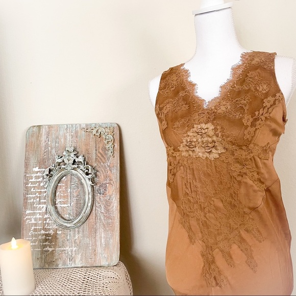 NWT Free People X Brenda Knight Laced Maxi Slip Dress - Picture 9 of 15